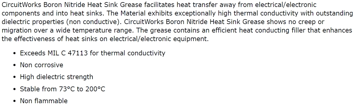 משחת קירור לאלקטרוניקה CHEMTRONICS CW7250 TEXT